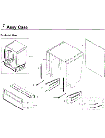 Case parts for Samsung Dishwasher DW80K5050UB/AA / 0000 from AppliancePartsPros.com
