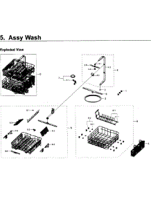 Wash Asy parts for Samsung Dishwasher DW80K5050US/AA / 0000 from AppliancePartsPros.com