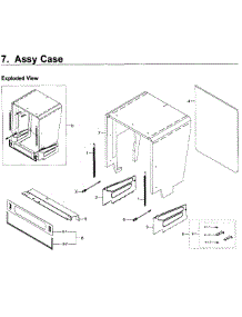 Case parts for Samsung Dishwasher DW80K5050US/AA / 0000 from AppliancePartsPros.com