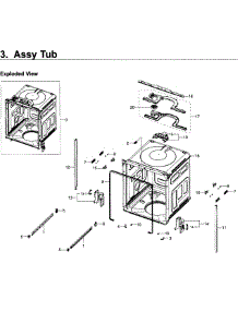 Tub parts for Samsung Dishwasher DW80K5050UW/AA / 0000 from AppliancePartsPros.com