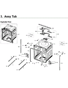 Tub parts for Samsung Dishwasher DW80K7050UG/AA / 0000 from AppliancePartsPros.com