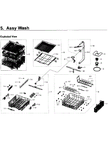 Wash Asy parts for Samsung Dishwasher DW80K7050UG/AA / 0000 from AppliancePartsPros.com