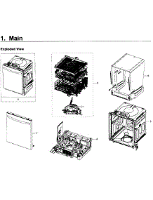 Main Asy parts for Samsung Dishwasher DW80K7050US/AA / 0000 from AppliancePartsPros.com
