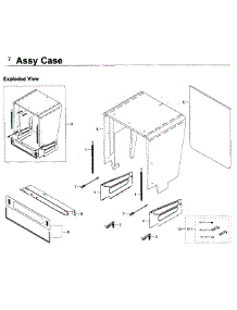 Case parts for Samsung Dishwasher DW80K7050US/AA / 0000 from AppliancePartsPros.com