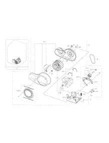 Motor Duct parts for Samsung Dryer DV22K6800EW/A1 / 0001 from AppliancePartsPros.com
