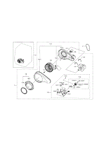 Motor Duct parts for Samsung Dryer DV36J4000EW/A3 / 0000 from AppliancePartsPros.com