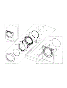 Front & Door parts for Samsung Dryer DV36J4000GW/A3 / 0000 from AppliancePartsPros.com