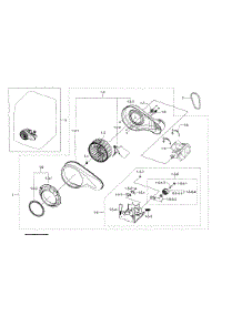 Motor Duct parts for Samsung Dryer DV36J4000GW/A3 / 0000 from AppliancePartsPros.com