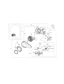 Motor Duct parts for Samsung Dryer DV395ETPARA/A1 / 0000 from AppliancePartsPros.com
