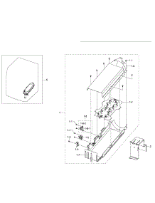 Duct Heater parts for Samsung Dryer DV395ETPASU/A1 / 0000 from AppliancePartsPros.com