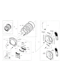 Drum parts for Samsung Dryer DV42H5600EP/A3 / 0000 from AppliancePartsPros.com