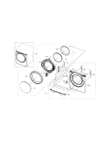 Frame & Front Door parts for Samsung Dryer DV433GTGJWR/A1 / 0000 from AppliancePartsPros.com