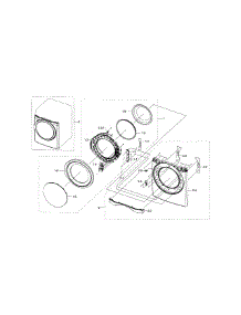 Frame Front & Door parts for Samsung Dryer DV433GTGJWR/A1 / 0001 from AppliancePartsPros.com
