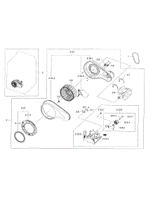 Motor Duct parts for Samsung Dryer DV456ETHDSU/AA / 0000 from AppliancePartsPros.com
