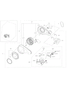 Motor Duct parts for Samsung Dryer DV45K6200GW/A3 / 0000 from AppliancePartsPros.com