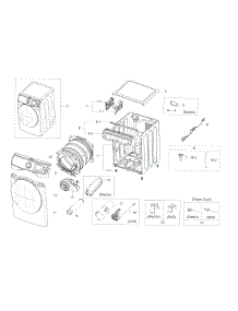 Main Asy parts for Samsung Dryer DV45K6500GV/A3 / 0000 from AppliancePartsPros.com