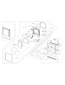 Frame Front & Door parts for Samsung Dryer DV45K7600EW/A3 / 0000 from AppliancePartsPros.com