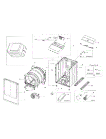 Main Asy parts for Samsung Dryer DV45K7600GW/A3 / 0000 from AppliancePartsPros.com