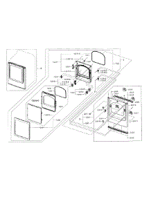 Front & Door parts for Samsung Dryer DV48H7400EP/A2 / 0000 from AppliancePartsPros.com