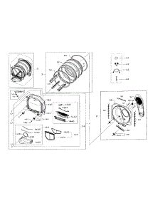 Drum parts for Samsung Dryer DV48H7400EP/A2 / 0000 from AppliancePartsPros.com