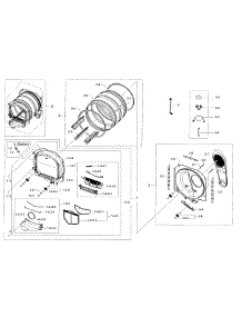 Drum Parts parts for Samsung Dryer DV48J7700EW/A2 / 0000 from AppliancePartsPros.com