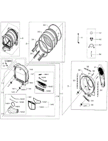 Drum Parts parts for Samsung Dryer DV48J7770EP/A2 / 0000 from AppliancePartsPros.com