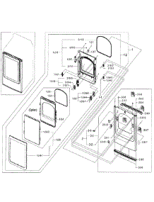 Front / Door parts for Samsung Dryer DV48J7770EW/A2 / 0000 from AppliancePartsPros.com