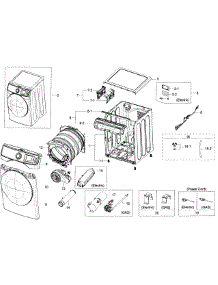 Main Asy parts for Samsung Dryer DV50K7500EV/A3 / 0001 from AppliancePartsPros.com