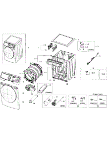 Main Asy parts for Samsung Dryer DV50K7500EW/A3 / 0001 from AppliancePartsPros.com