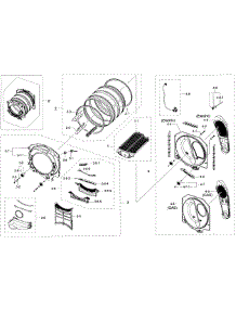 Drum parts for Samsung Dryer DV50K7500GW/A3 / 0001 from AppliancePartsPros.com