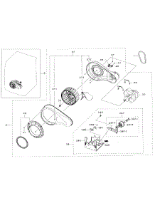 Motor Duct parts for Samsung Dryer DV50K7500GW/A3 / 0001 from AppliancePartsPros.com