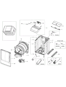 Main parts for Samsung Dryer DV50K8600EV/A3 / 0001 from AppliancePartsPros.com