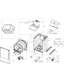 Main parts for Samsung Dryer DV50K8600EW/A3 / 0001 from AppliancePartsPros.com