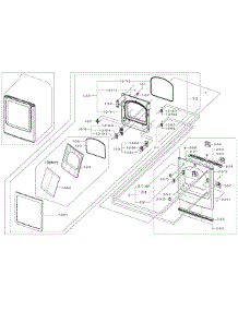 Frame Front & Door parts for Samsung Dryer DV50K8600EW/A3 / 0001 from AppliancePartsPros.com