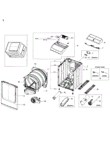 Main Asy parts for Samsung Dryer DV50K8600EW/A3 / 0000 from AppliancePartsPros.com