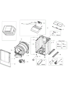 Main parts for Samsung Dryer DV50K8600GV/A3 / 0001 from AppliancePartsPros.com