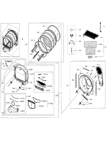 Drum Parts parts for Samsung Dryer DV52J8700EP/A2 / 0000 from AppliancePartsPros.com