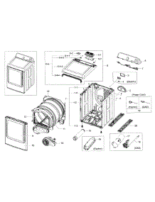 Main Asy parts for Samsung Dryer DV52J8700EW/A2 / 0000 from AppliancePartsPros.com