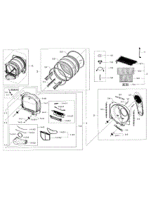 Drum Parts parts for Samsung Dryer DV52J8700EW/A2 / 0000 from AppliancePartsPros.com