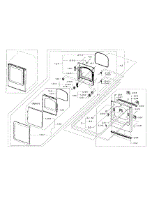 Frame Front / Door parts for Samsung Dryer DV52J8700GP/A2 / 0000 from AppliancePartsPros.com