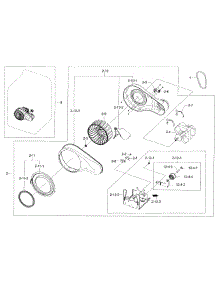Motor Duct parts for Samsung Dryer DV52J8700GW/A2 / 0000 from AppliancePartsPros.com