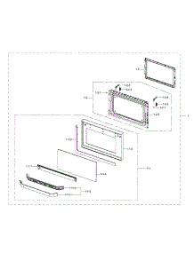 Door Assy parts for Samsung Microwave MC11H6033CT/AA / 0000 from AppliancePartsPros.com
