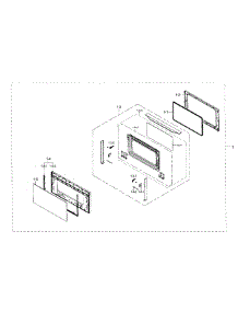Door Section parts for Samsung Microwave MC12J8035CT/AA / 0000 from AppliancePartsPros.com