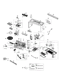 Main Section parts for Samsung Microwave ME18H704SFG/AA / 0000 from AppliancePartsPros.com