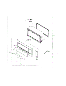 Door parts for Samsung Microwave ME20H705MSW/AA / 0001 from AppliancePartsPros.com