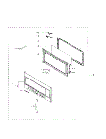 Door Section parts for Samsung Microwave ME21H706MQG/AA / 0000 from AppliancePartsPros.com