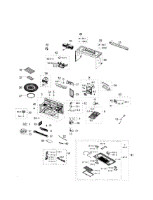 Main Section parts for Samsung Microwave ME21H706MQS/AA / 0001 from AppliancePartsPros.com