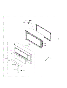 Door Section parts for Samsung Microwave ME21H706MQS/AA / 0001 from AppliancePartsPros.com