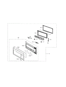 Door Assy parts for Samsung Microwave ME21H9900AS/AA / 0000 from AppliancePartsPros.com