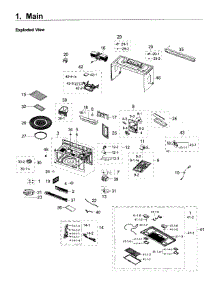 Main Asy parts for Samsung Microwave ME21K6000AS/AA / 0000 from AppliancePartsPros.com